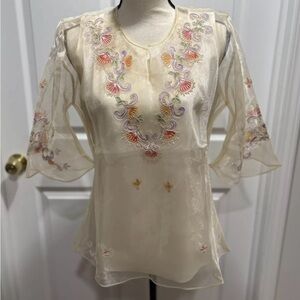 NWOT Lady Barong Filipiniana Maria Clara Mestiza Filipina Embroidered
